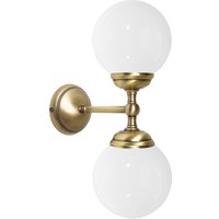 Badlampe Wand H: 36 cm 2-flammig E14 Glas Messing von Ghidini Giovanni Battista