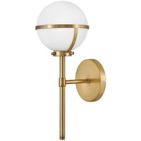 Badleuchte Wand Metall Glas IP44 H: 40,3 cm Kugel Schirm von ELSTEAD