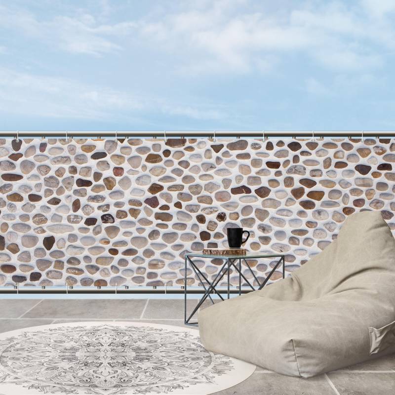 Balkon Sichtschutz Andalusische Steinmauer