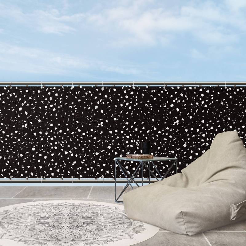 Balkon Sichtschutz Detailliertes Terrazzo Muster Palermo
