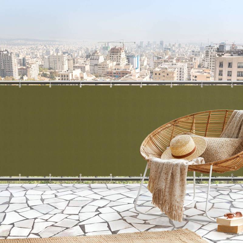Balkon Sichtschutz Olive Grün