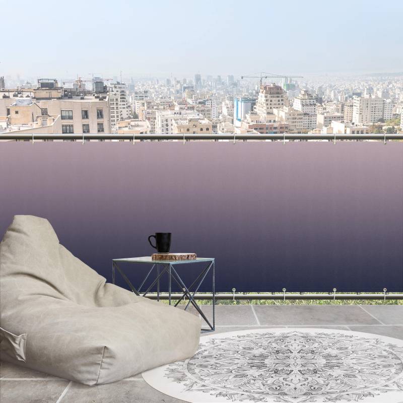 Balkon Sichtschutz Violett Farbverlauf