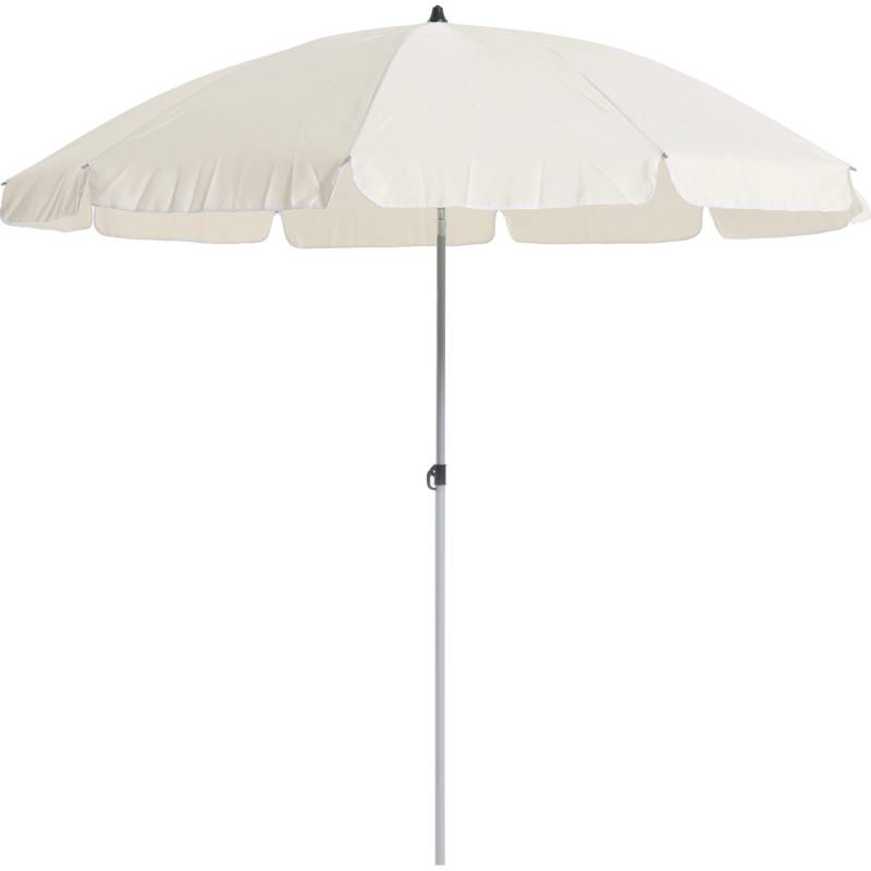 Balkonschirm Toluca Ø 200 cm Natur mit Push-Up-Funktion