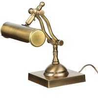Bankerlampe Messing massiv verstellbar 26 cm E27 von Ghidini Giovanni Battista