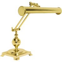 Bankerlampe Messing poliert E14 H: 43 cm Jugendstil von Ghidini Giovanni Battista