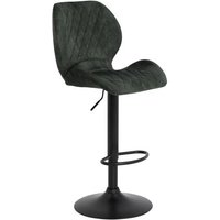Barhocker 2er Set LAILA H von Hela Samt Vintage Anthrazit