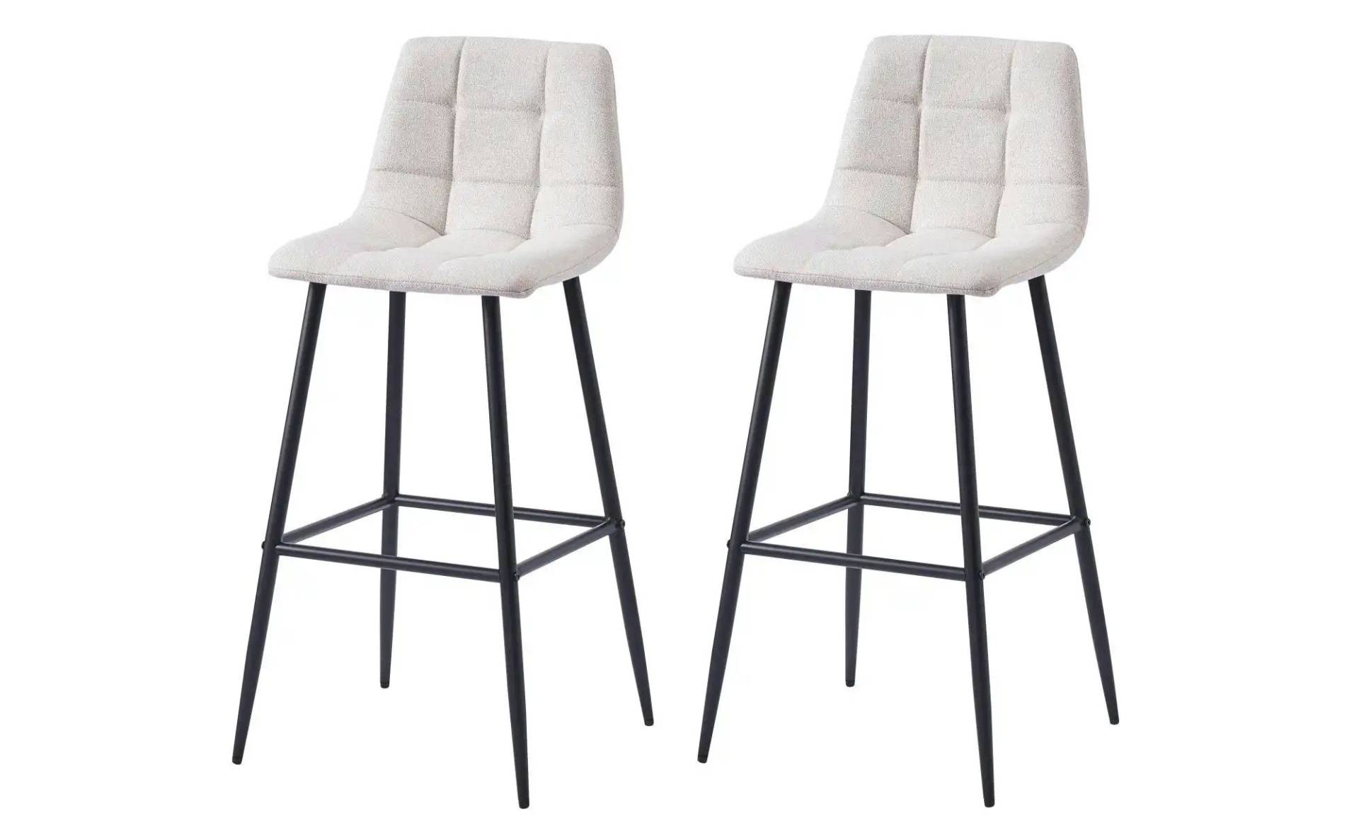 Barhocker 2er-Set  Tabbjorn ¦ beige ¦ Maße (cm): B: 46,5 H: 102 Polstermöbel > Hocker > Barhocker - Höffner