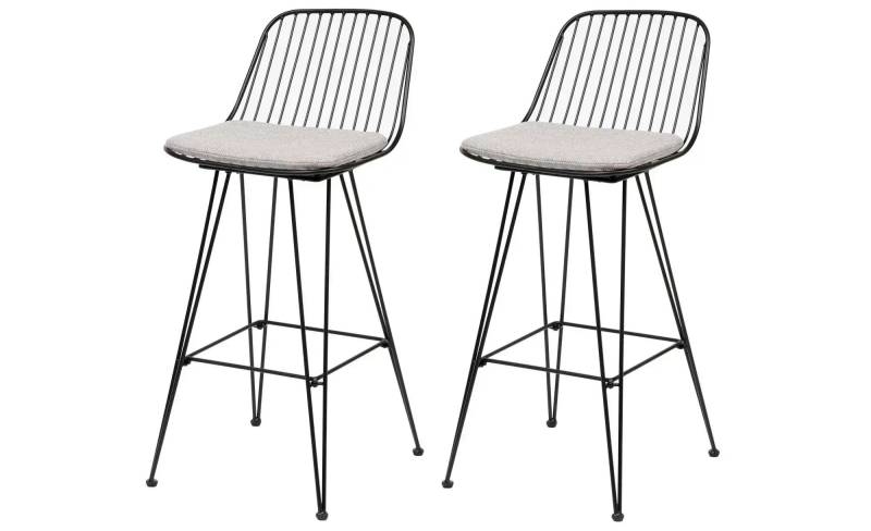 Barhocker 2er-Set  Tabchester ¦ grau ¦ Maße (cm): B: 41 H: 90 Polstermöbel > Hocker > Barhocker - Höffner