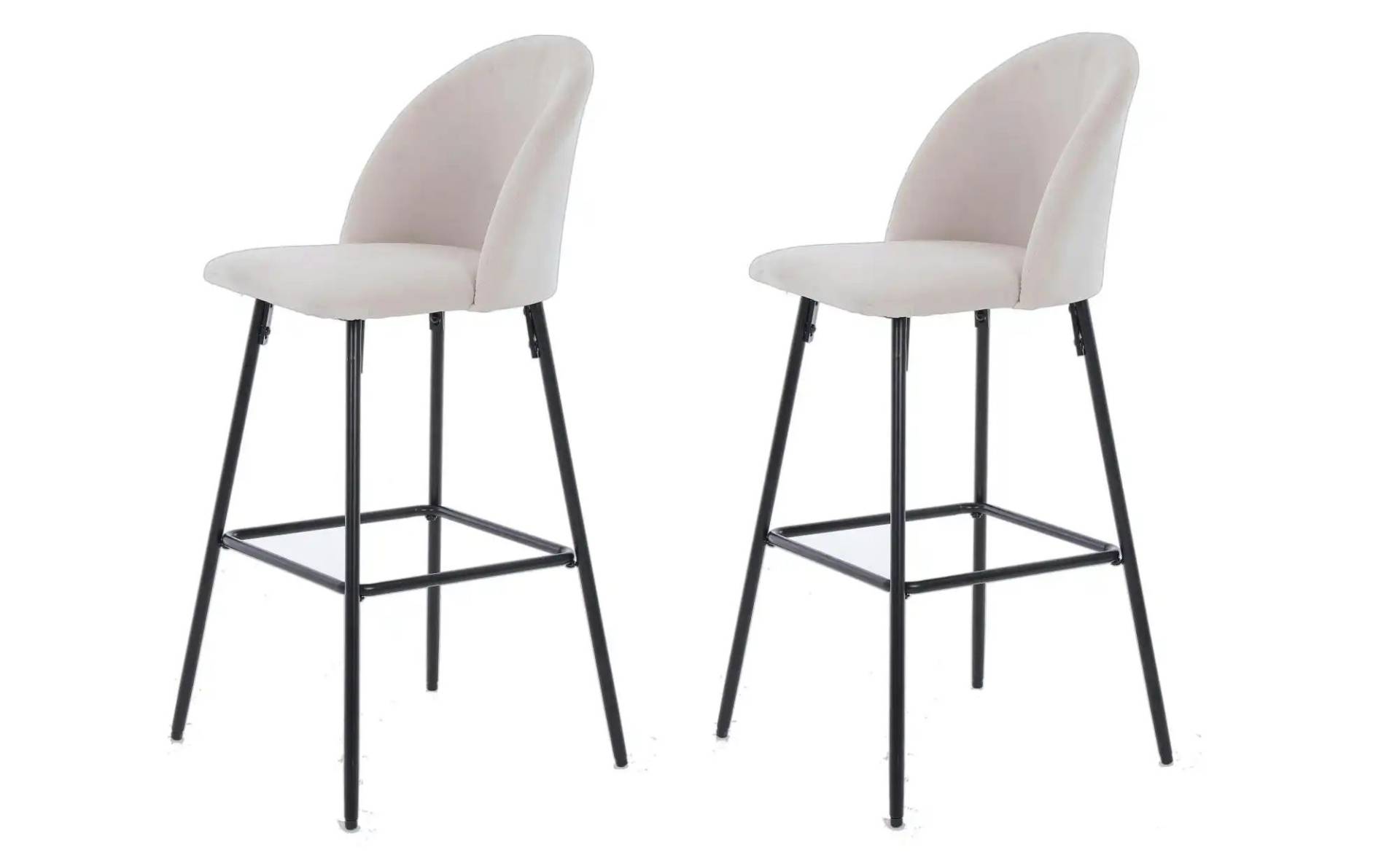 Barhocker 2er-Set   ¦ beige ¦ Maße (cm): B: 45 H: 99 Polstermöbel > Hocker > Barhocker - Höffner