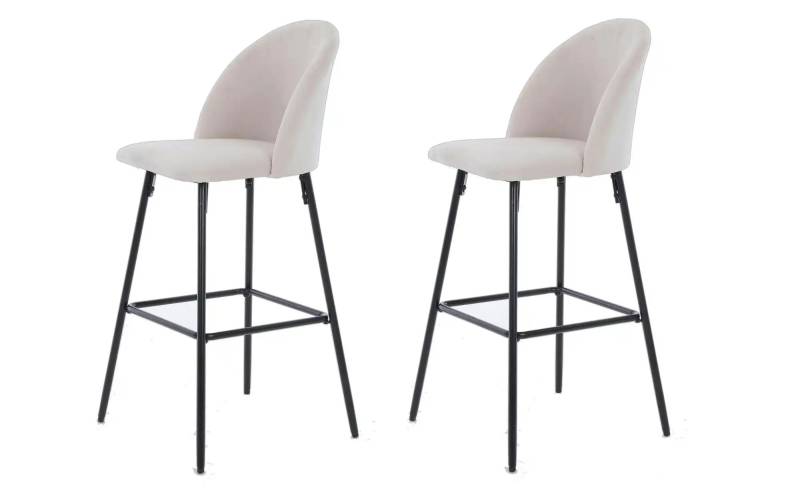 Barhocker 2er-Set   ¦ beige ¦ Maße (cm): B: 45 H: 99 Polstermöbel > Hocker > Barhocker - Höffner