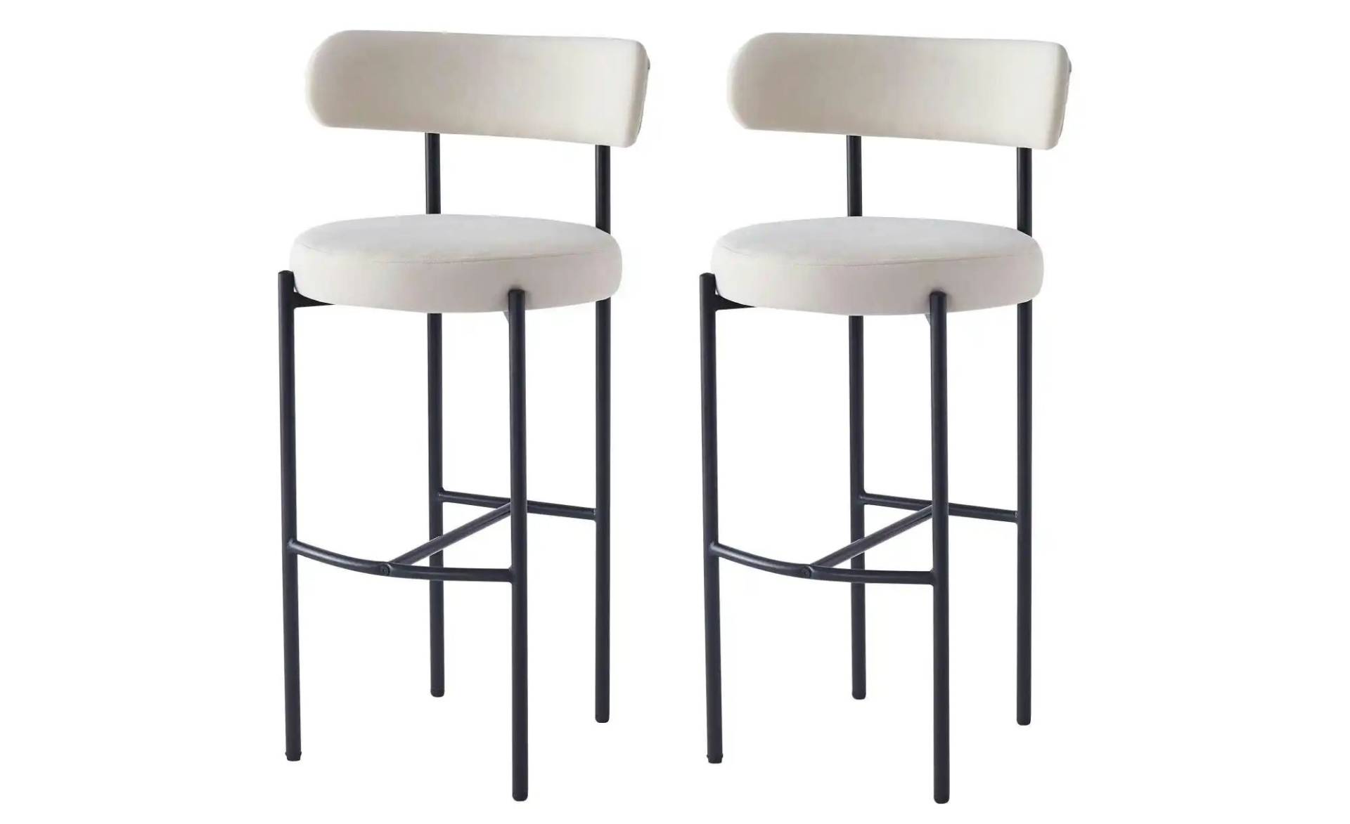Barhocker 2er-Set   ¦ beige ¦ Maße (cm): B: 47 H: 103 Polstermöbel > Hocker > Barhocker - Höffner