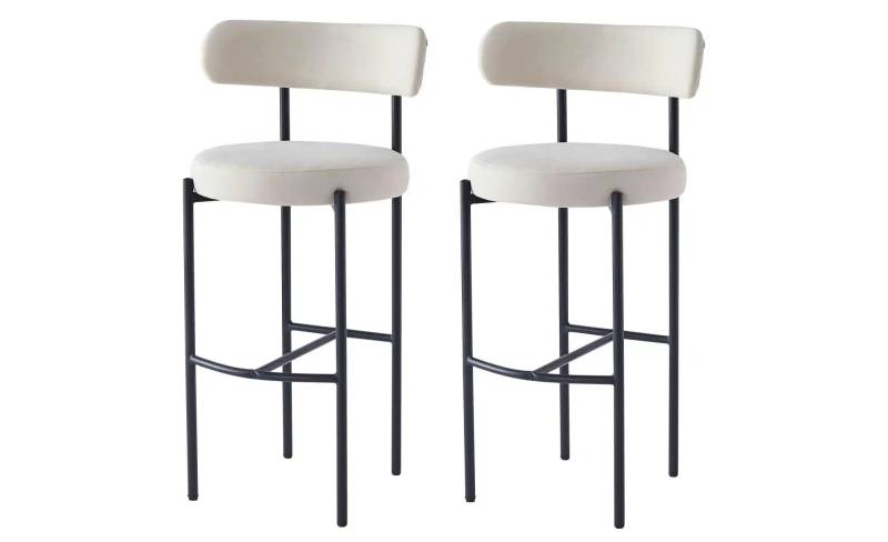 Barhocker 2er-Set   ¦ beige ¦ Maße (cm): B: 47 H: 103 Polstermöbel > Hocker > Barhocker - Höffner