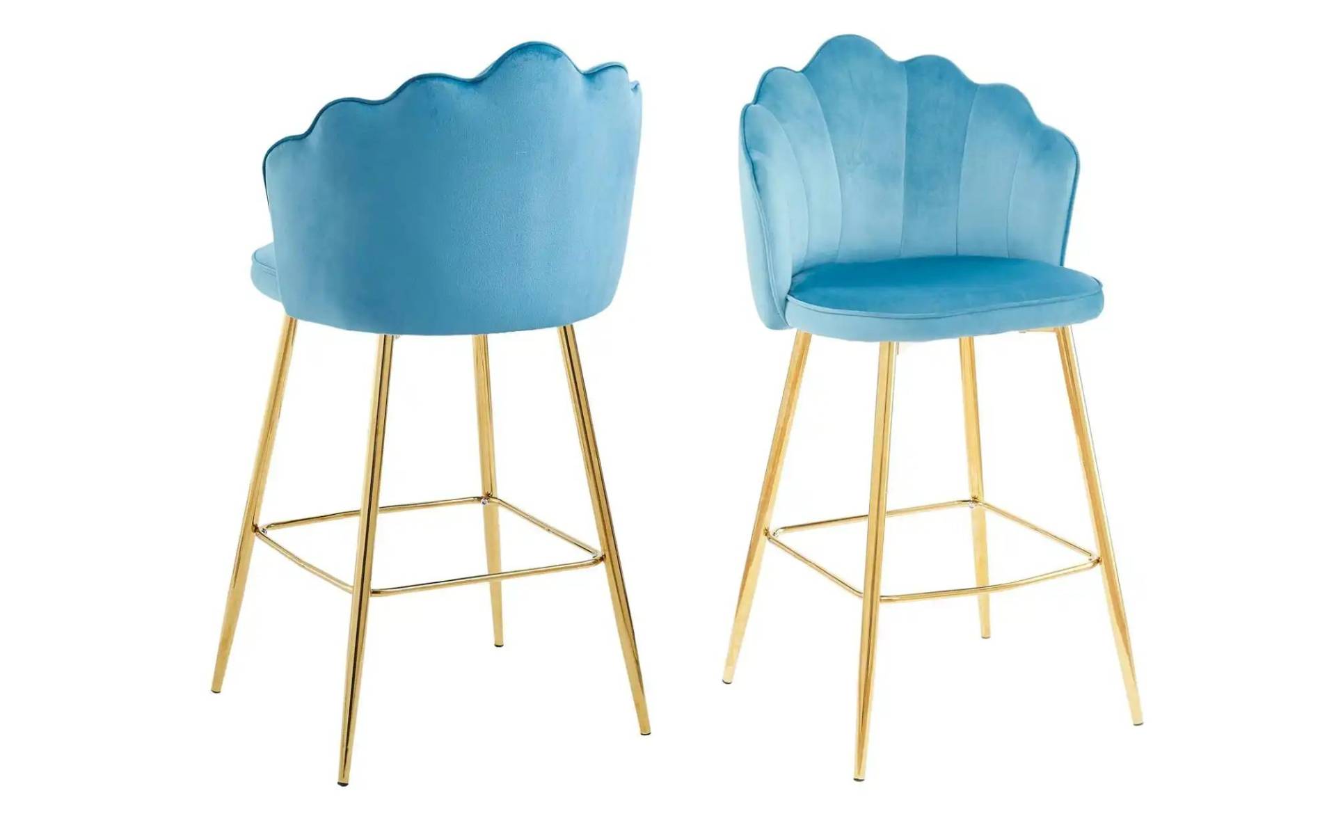 Barhocker 2er-Set   ¦ blau ¦ Maße (cm): B: 52 H: 100 Polstermöbel > Hocker > Barhocker - Höffner