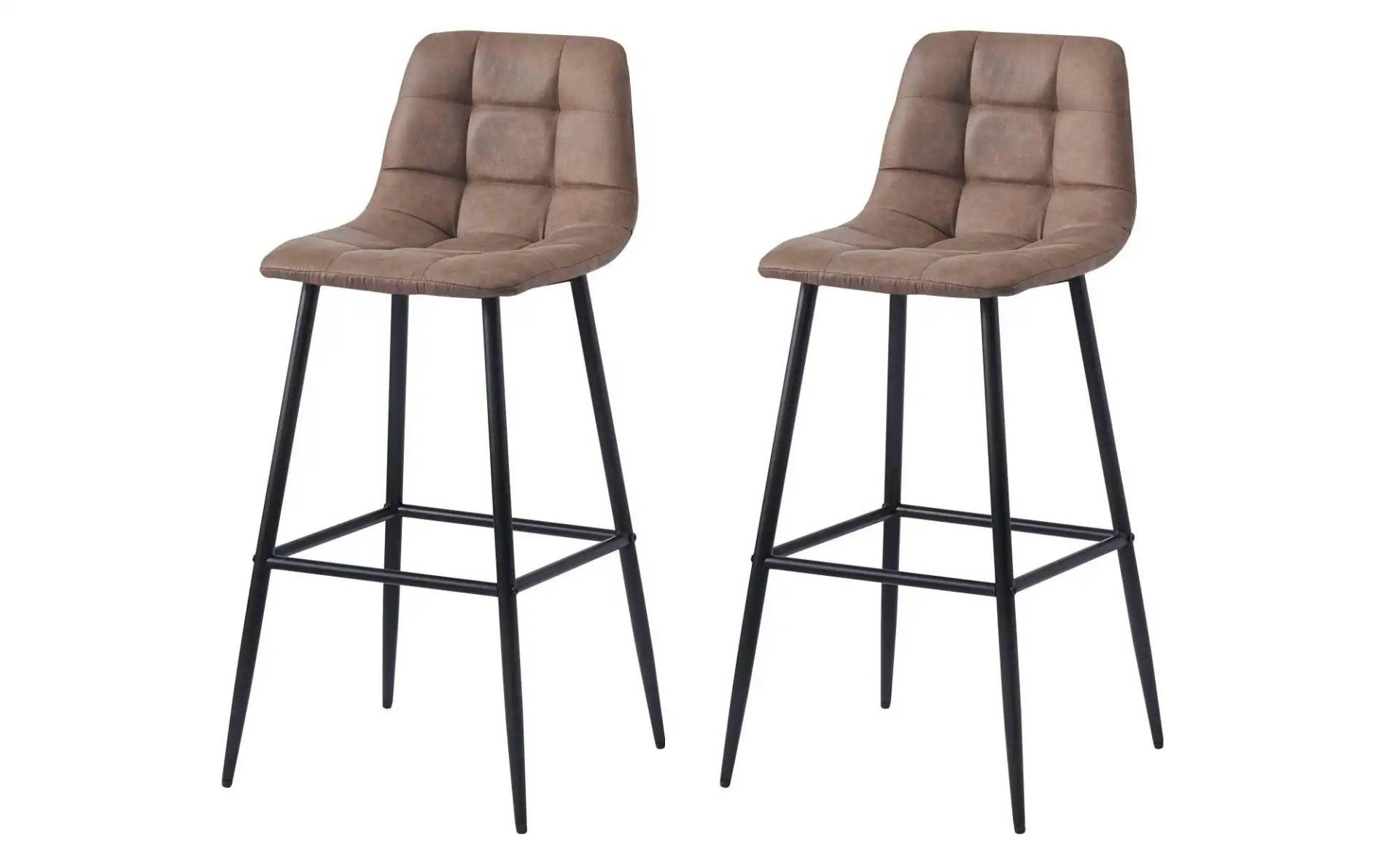 Barhocker 2er-Set   ¦ braun ¦ Maße (cm): B: 46,5 H: 102 Polstermöbel > Hocker > Barhocker - Möbel Kraft