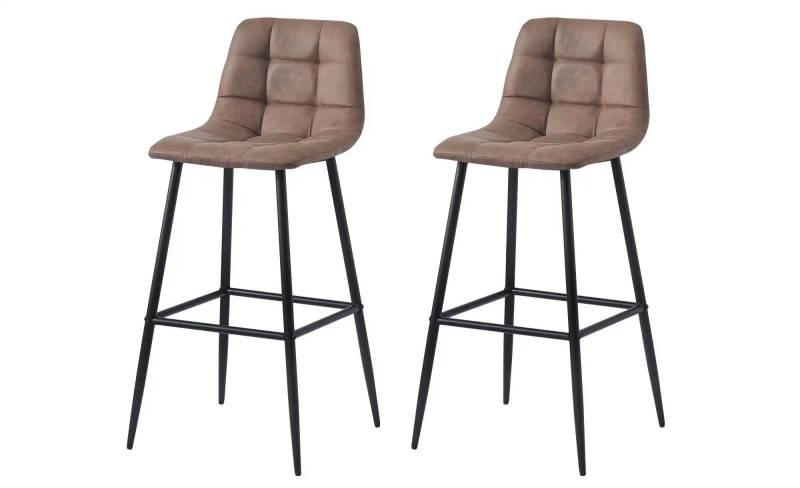 Barhocker 2er-Set   ¦ braun ¦ Maße (cm): B: 46,5 H: 102 Polstermöbel > Hocker > Barhocker - Möbel Kraft