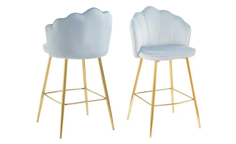 Barhocker 2er-Set   ¦ grau ¦ Maße (cm): B: 52 H: 100 Polstermöbel > Hocker > Barhocker - Höffner