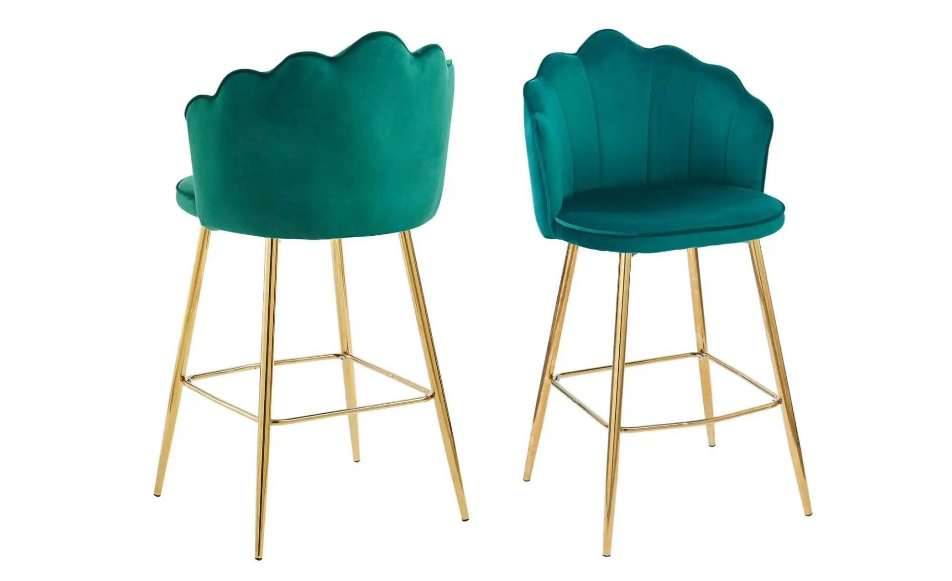 Barhocker 2er-Set   ¦ grün ¦ Maße (cm): B: 52 H: 100 Polstermöbel > Hocker > Barhocker - Höffner