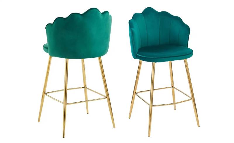 Barhocker 2er-Set   ¦ grün ¦ Maße (cm): B: 52 H: 100 Polstermöbel > Hocker > Barhocker - Höffner