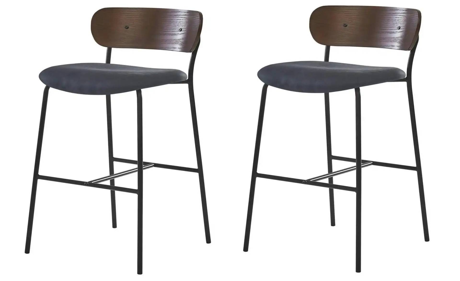 Barhocker 2er-Set   ¦ schwarz ¦ Maße (cm): B: 45,5 H: 93,5 Polstermöbel > Hocker > Barhocker - Höffner