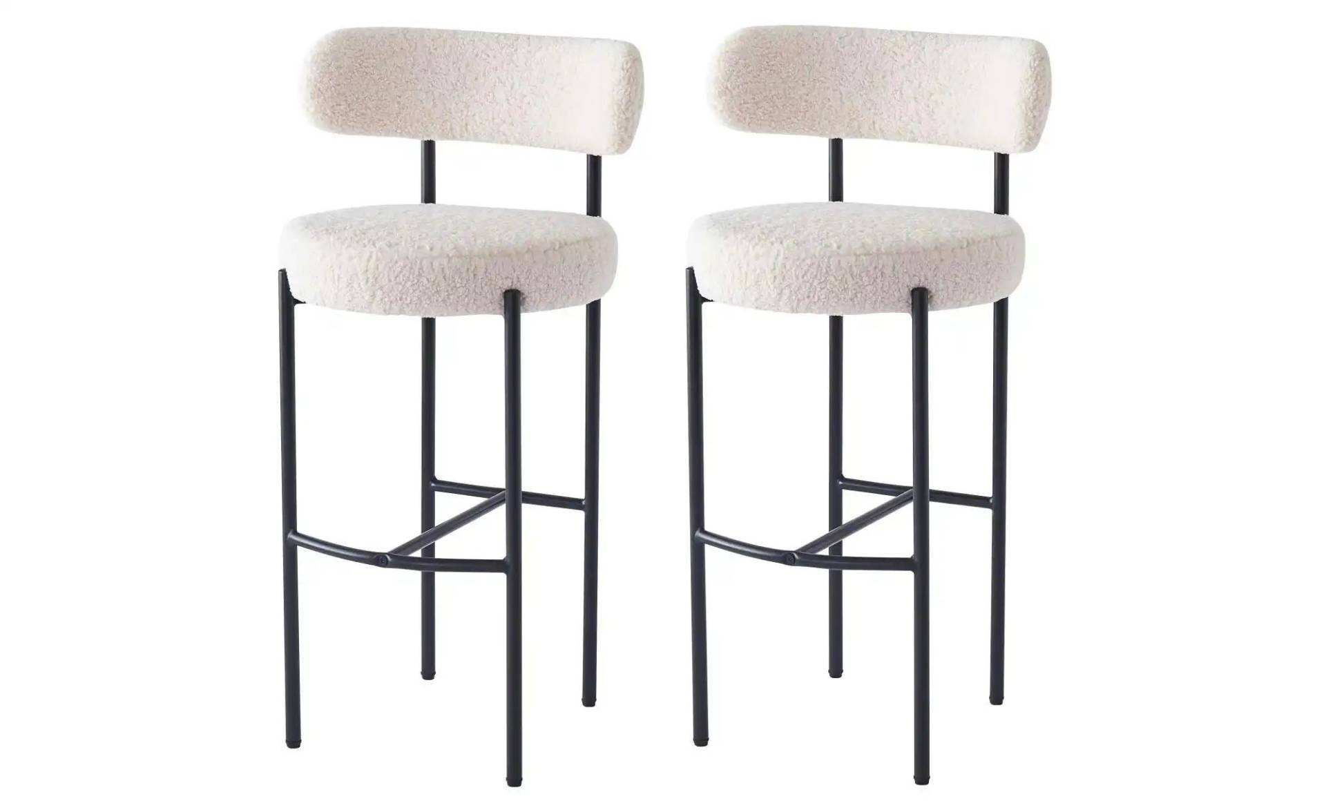 Barhocker 2er-Set   ¦ weiß ¦ Maße (cm): B: 47 H: 103 Polstermöbel > Hocker > Barhocker - Möbel Kraft