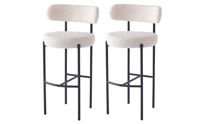 Barhocker 2er-Set   ¦ weiß ¦ Maße (cm): B: 47 H: 103 Polstermöbel > Hocker > Barhocker - Möbel Kraft