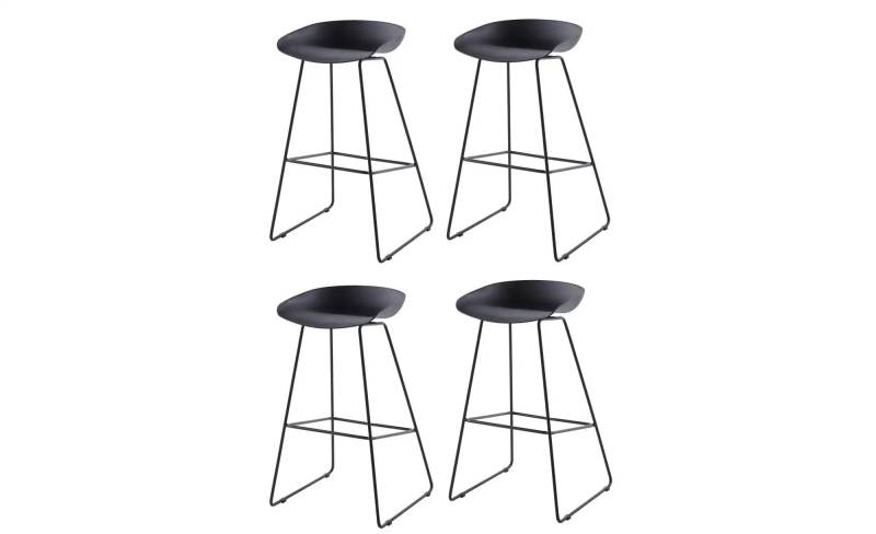 Barhocker 4er-Set   ¦ schwarz ¦ Maße (cm): B: 42 H: 82 Polstermöbel > Hocker > Barhocker - Höffner