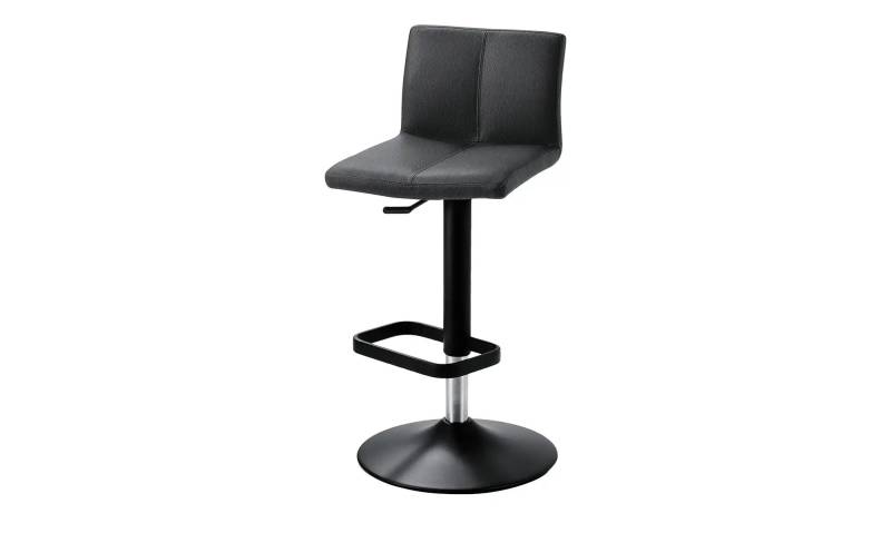 Barhocker  Leder MyTina ¦ schwarz ¦ Maße (cm): B: 44 T: 38.0 Polstermöbel > Hocker > Barhocker - Höffner