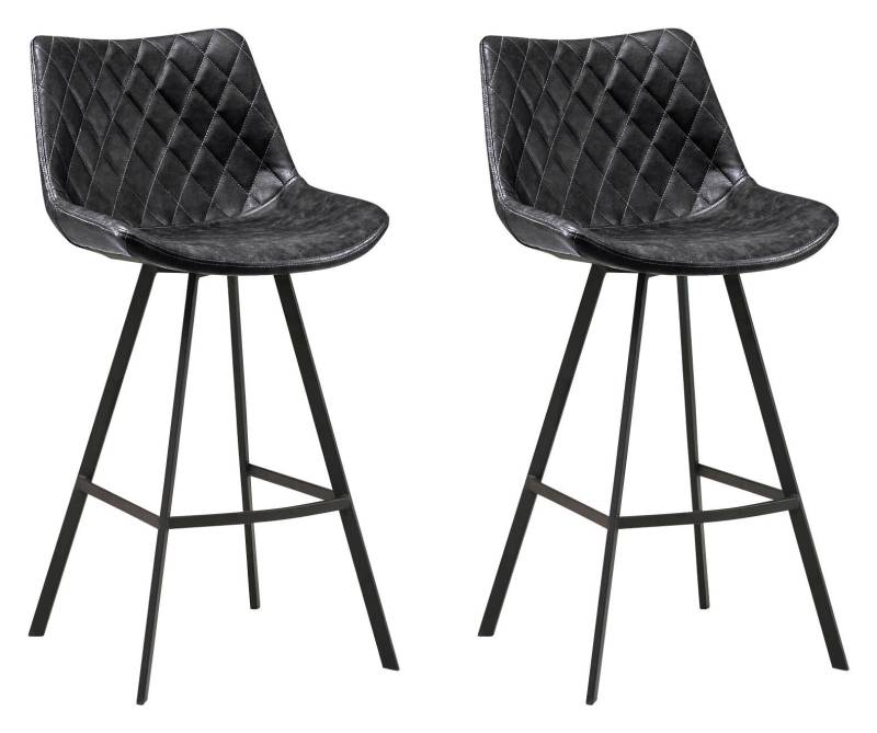 Barhocker-Set Bowie 2er-Set ca. 50x102 cm Schwarz