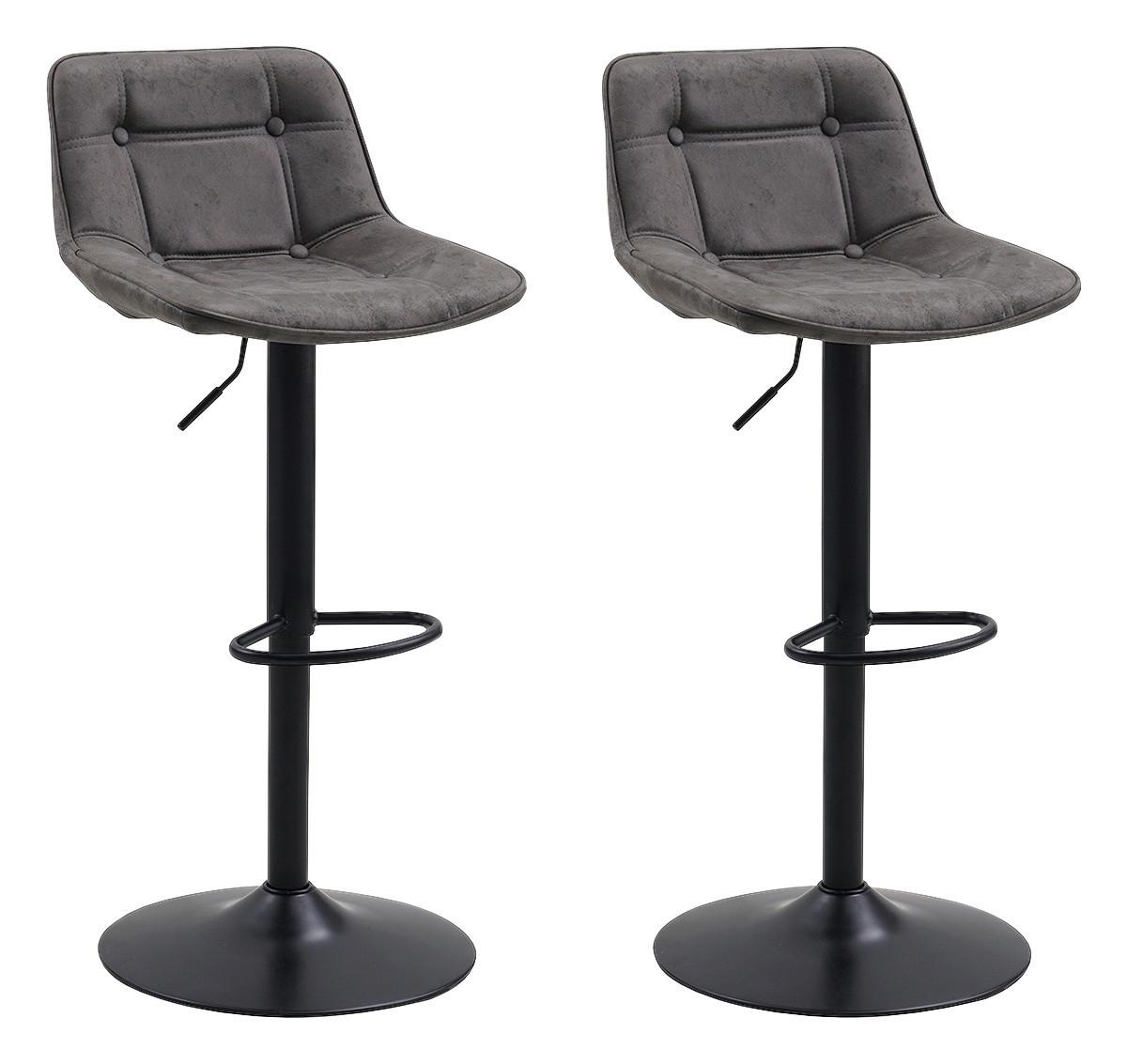 Barhocker-Set Ezra ca. 49x87 cm 2er-Set Anthrazit Barhocker-Set Ezra ca. 49x87 cm 2er-Set Anthrazit