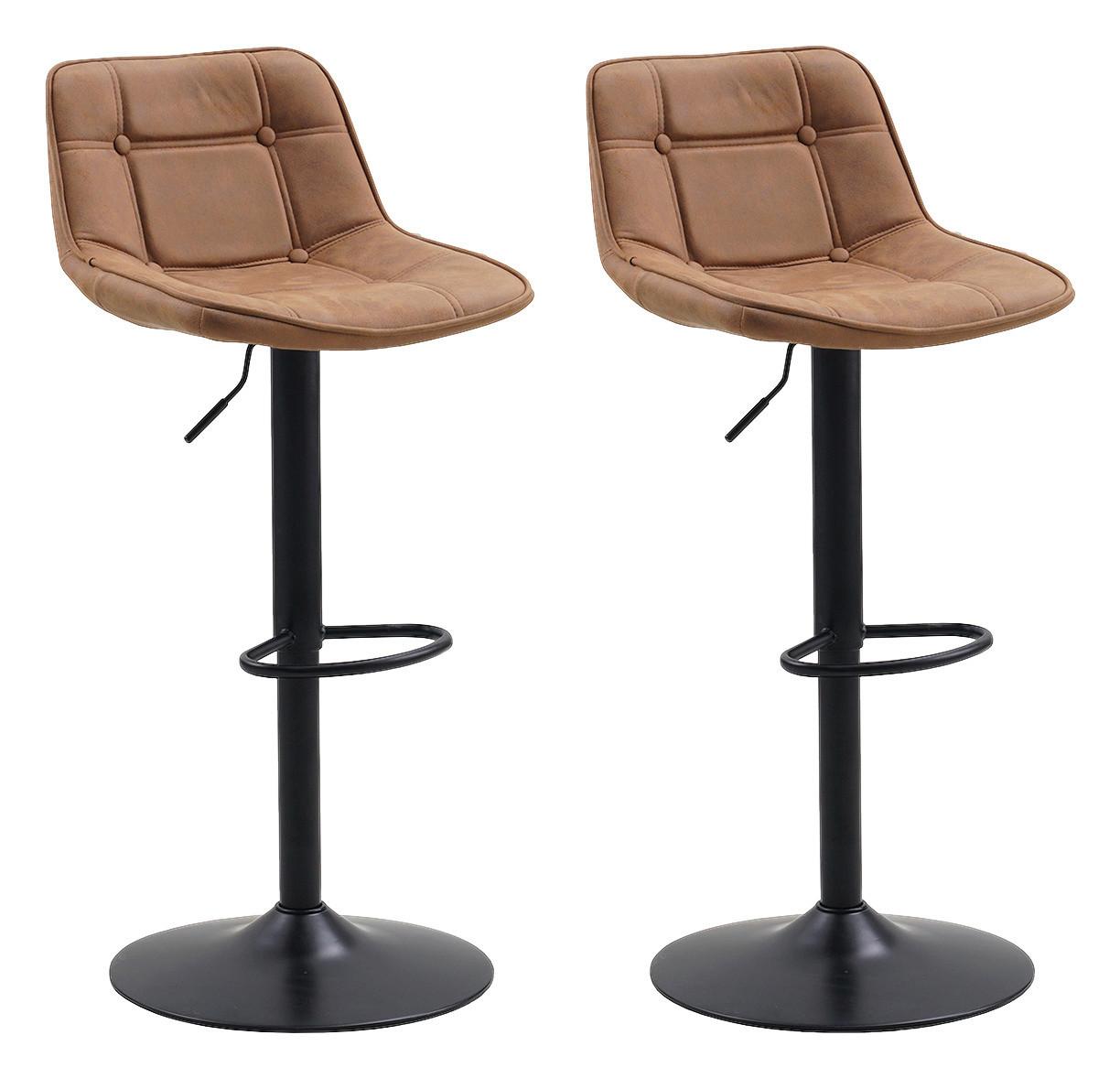 Barhocker-Set Ezra ca. 49x87 cm 2er-Set Cognac Barhocker-Set Ezra ca. 49x87 cm 2er-Set Cognac