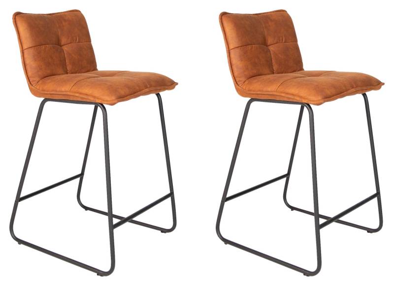 Barhocker-Set Jeremy 2er-Set ca. 44x87 cm Cognac