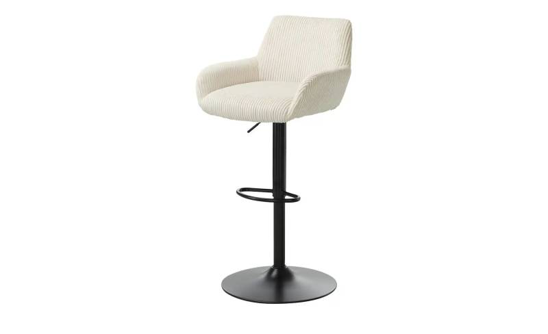 smart Barhocker aus Cord  ¦ beige ¦ Maße (cm): B: 57 H: 112 T: 55.0 Polstermöbel > Hocker > Barhocker - Möbel Kraft