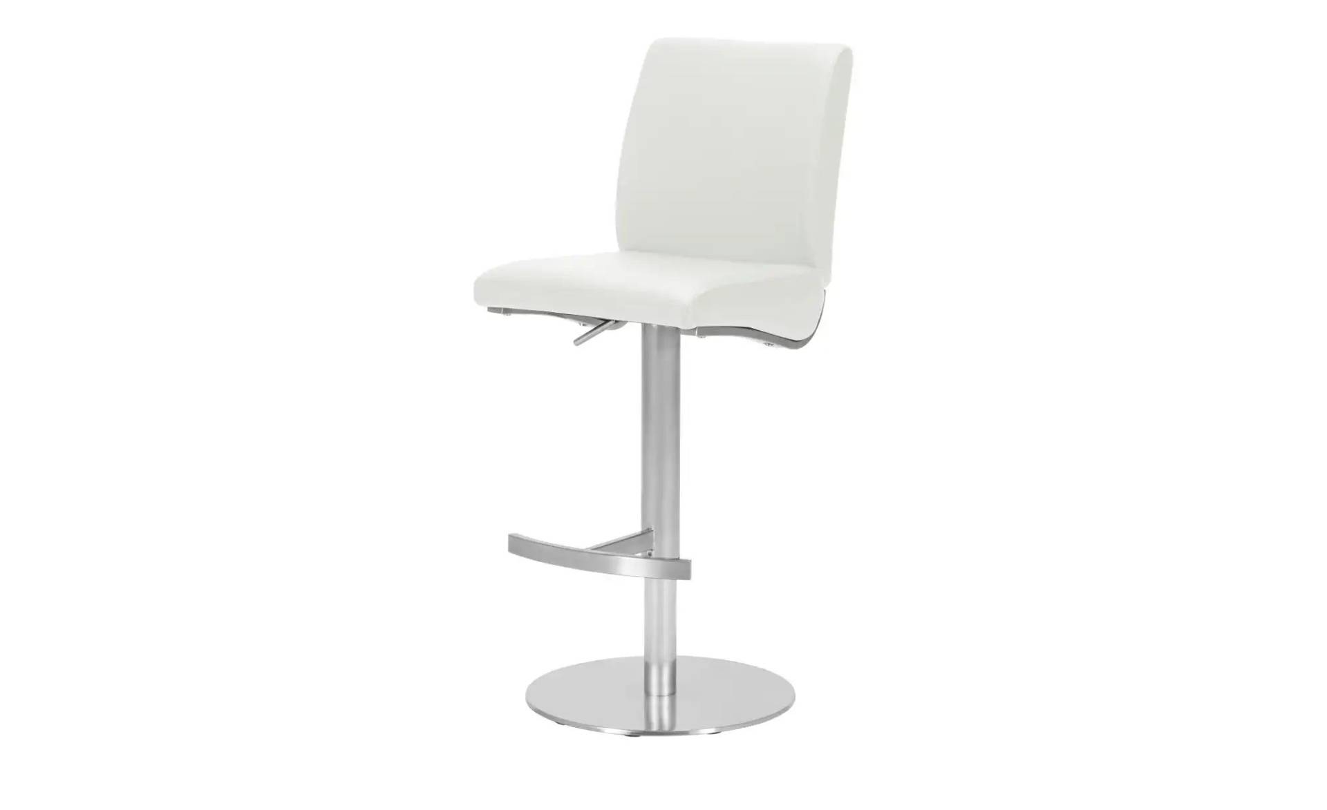 Barhocker   ¦ weiß ¦ Maße (cm): B: 42 H: 87 T: 50.0 Polstermöbel > Hocker > Barhocker - Möbel Kraft