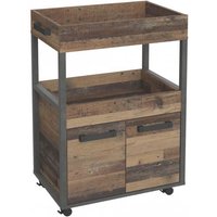 Barschrank 2-trg HMBK201 von Forte Old-Wood Vintage / Betonoptik Dunkelgrau