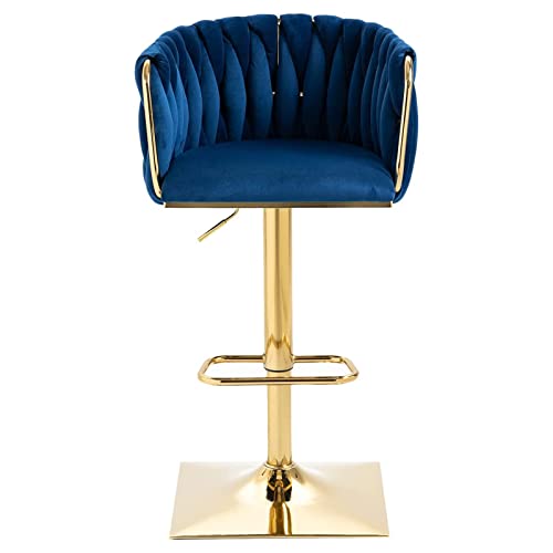 Barstuhl Aus Samt Moderne Elegante Tresenhocker 360°drehstuhl Küchenhocker Bistrohocker Barhocker Mit Hoher Rückenlehne Und Fußstütze,für Bar/Café/Kücheninsel Grau