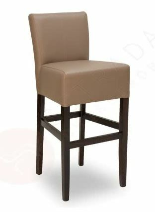 Barstuhl Osmo - mit Rückenlehne Micorfaser Vintage