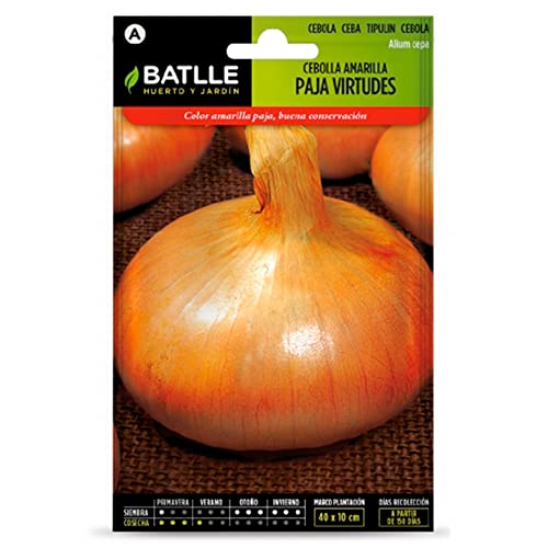 Batlle Gemüsesamen - Zwiebel - Gelb Paja Virtudes (1200 Samen) von Semillas Batlle