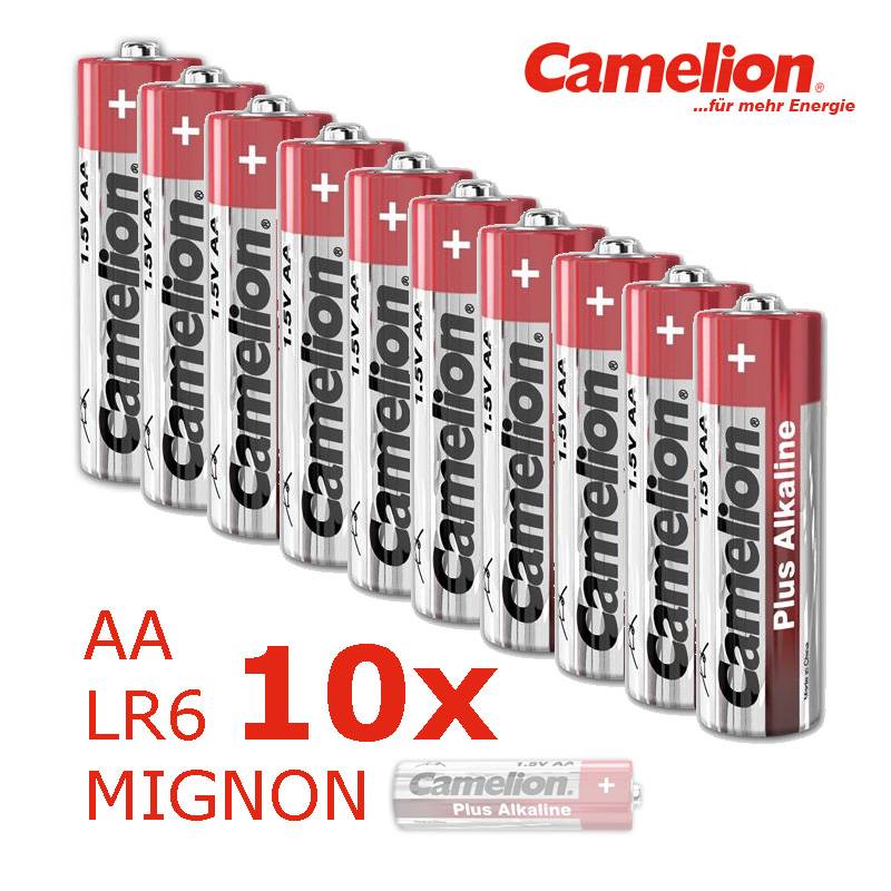 10 x Batterie Mignon AA LR6 1,5V PLUS Alkaline - Leistung auf Dauer - CAMELION von Camelion