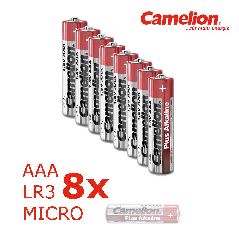 8 x Batterie Mignon AAA LR3 1,5V PLUS Alkaline - Leistung auf Dauer - CAMELION von Camelion
