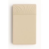 Baumwoll-Spannbettlaken für Kinderbett 120x60 cm - beige Baumwoll-Spannbettlaken für Kinderbett 120x60 cm - beige