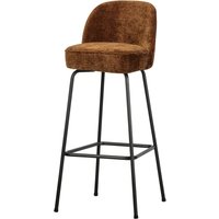 Barhocker Vogue aus Chenille-Stoff 80 cm, Braun