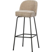 Barhocker Vogue aus Chenille-Stoff 80 cm, Sand
