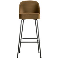 Barhocker Vogue aus Samt, Honiggelb