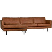 Ecksofa Rodeo Chaiselongue Lederoptik, links Cognac