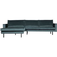 Ecksofa Rodeo Chaiselongue Samt, links Teal