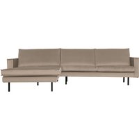 Ecksofa Rodeo Chaiselongue Samt links, Kaki