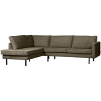 BePureHome  -  Ecksofa Rodeo aus Struktursamt Links, Bonsai