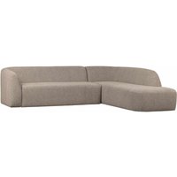 Ecksofa Sloping, Rechts, Hellbraun