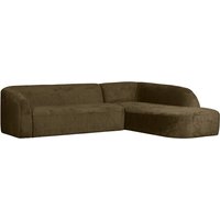 Ecksofa Sloping aus Struktursamt Rechts, Bonsai