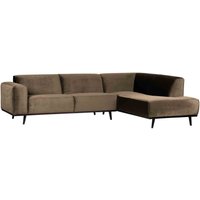 Ecksofa Statement Samt, rechts Taupe